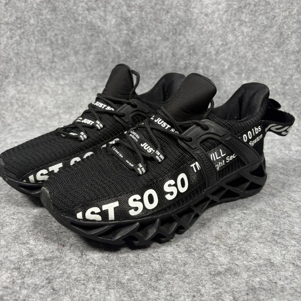Just‎ So Non-Slip Blade Running Shoes Mens 10 Black Breathable Mesh Streetwear
